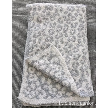 Polyester Leopard Microfibre Big Winter Knit Throwt Trewet